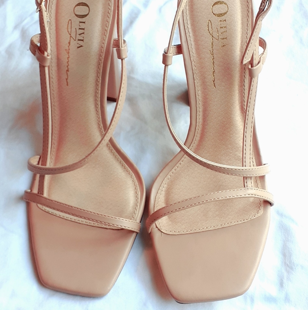 Nude Strappy Sandal Heels